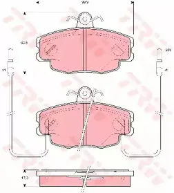 GDB1428 TRW Комплект тормозных колодок, дисковый тормоз