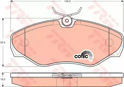 GDB1478 TRW Комплект тормозных колодок, дисковый тормоз