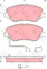 GDB1489 TRW Комплект тормозных колодок, дисковый тормоз
