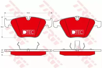 GDB1498DTE TRW Комплект тормозных колодок, дисковый тормоз