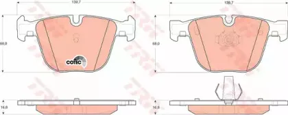 GDB1502 TRW Комплект тормозных колодок, дисковый тормоз