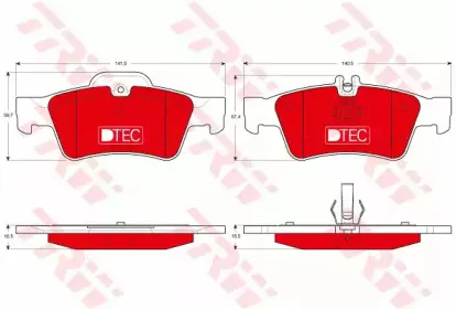 GDB1546DTE TRW Комплект тормозных колодок, дисковый тормоз