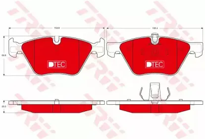 GDB1559DTE TRW Комплект тормозных колодок, дисковый тормоз