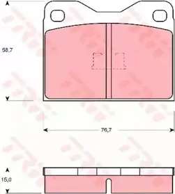 GDB159 TRW Комплект тормозных колодок, дисковый тормоз