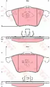 GDB1607 TRW Комплект тормозных колодок, дисковый тормоз