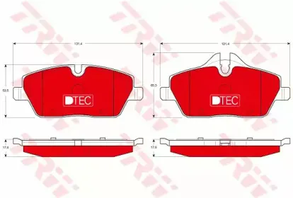 GDB1611DTE TRW Комплект тормозных колодок, дисковый тормоз
