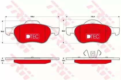 GDB1687DTE TRW Комплект тормозных колодок, дисковый тормоз