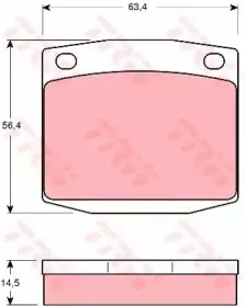 GDB169 TRW Комплект тормозных колодок, дисковый тормоз
