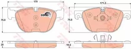 GDB1726 TRW Комплект тормозных колодок, дисковый тормоз