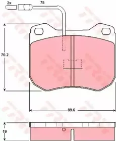 GDB173 TRW Комплект тормозных колодок, дисковый тормоз