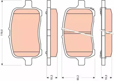 GDB1755 TRW Комплект тормозных колодок, дисковый тормоз