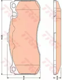 GDB1802 TRW Комплект тормозных колодок, дисковый тормоз