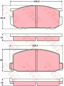 GDB181 TRW Комплект тормозных колодок, дисковый тормоз