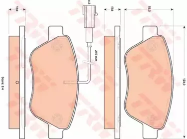 GDB1842 TRW Комплект тормозных колодок, дисковый тормоз