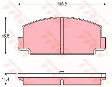 GDB186 TRW Комплект тормозных колодок, дисковый тормоз