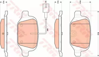 GDB1894 TRW Комплект тормозных колодок, дисковый тормоз