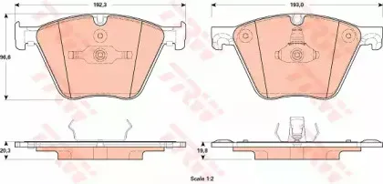 GDB1915 TRW Комплект тормозных колодок, дисковый тормоз