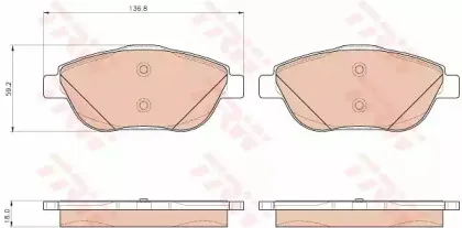GDB1926 TRW Комплект тормозных колодок, дисковый тормоз