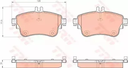 GDB1933 TRW Комплект тормозных колодок, дисковый тормоз