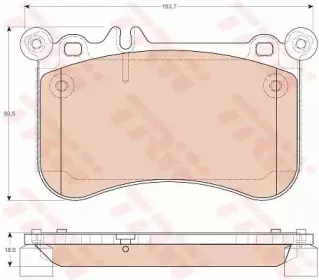 GDB1972 TRW Комплект тормозных колодок, дисковый тормоз