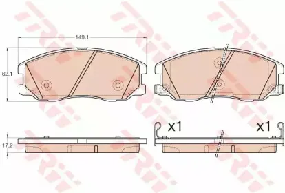 GDB1978 TRW Комплект тормозных колодок, дисковый тормоз