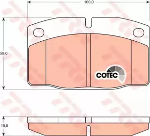 GDB199 TRW Комплект тормозных колодок, дисковый тормоз