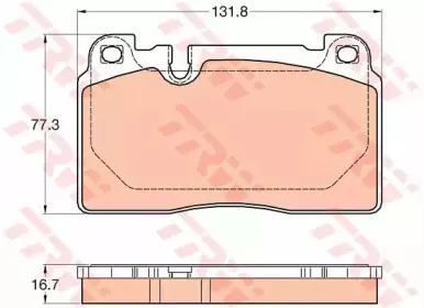 GDB2022 TRW Комплект тормозных колодок, дисковый тормоз