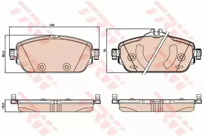GDB2070 TRW Комплект тормозных колодок, дисковый тормоз