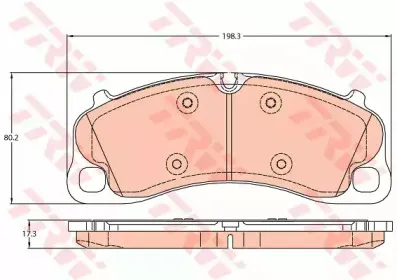 GDB2089 TRW Комплект тормозных колодок, дисковый тормоз
