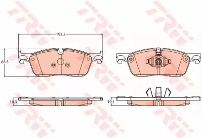 GDB2119 TRW Комплект тормозных колодок, дисковый тормоз