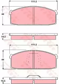GDB213 TRW Комплект тормозных колодок, дисковый тормоз