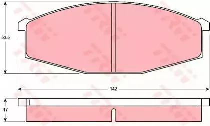 GDB251 TRW Комплект тормозных колодок, дисковый тормоз