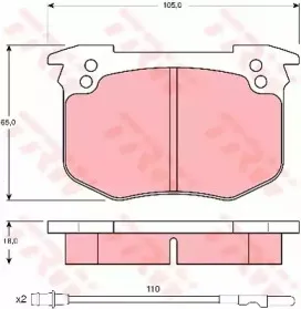 GDB280 TRW Комплект тормозных колодок, дисковый тормоз