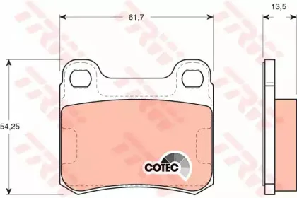 GDB294 TRW Комплект тормозных колодок, дисковый тормоз