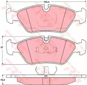 GDB298 TRW Комплект тормозных колодок, дисковый тормоз
