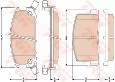 GDB3059 TRW Комплект тормозных колодок, дисковый тормоз