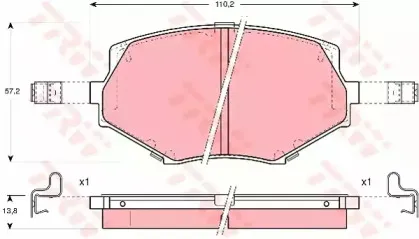 GDB3103 TRW Комплект тормозных колодок, дисковый тормоз