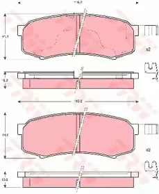 GDB3110 TRW Комплект тормозных колодок, дисковый тормоз