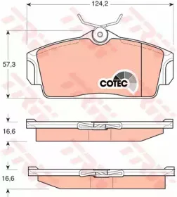 GDB3168 TRW Комплект тормозных колодок, дисковый тормоз