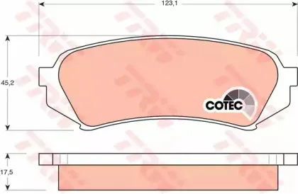 GDB3198 TRW Комплект тормозных колодок, дисковый тормоз