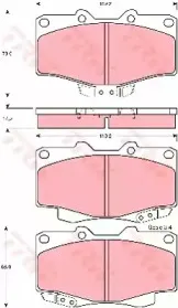 GDB3213 TRW Комплект тормозных колодок, дисковый тормоз