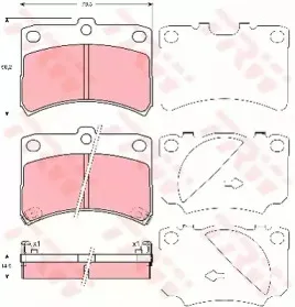 GDB3219 TRW Комплект тормозных колодок, дисковый тормоз