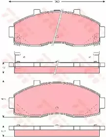 GDB3263 TRW Комплект тормозных колодок, дисковый тормоз