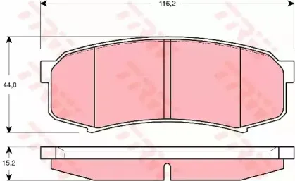 GDB3280 TRW Комплект тормозных колодок, дисковый тормоз