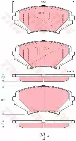 GDB3356 TRW Комплект тормозных колодок, дисковый тормоз