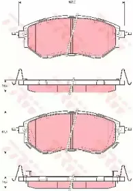 GDB3372 TRW Комплект тормозных колодок, дисковый тормоз