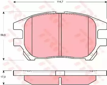 GDB3379 TRW Комплект тормозных колодок, дисковый тормоз