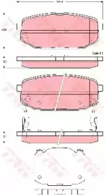 GDB3384 TRW Комплект тормозных колодок, дисковый тормоз