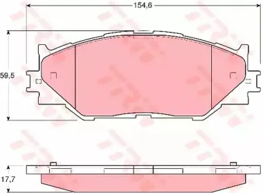 GDB3410 TRW Комплект тормозных колодок, дисковый тормоз