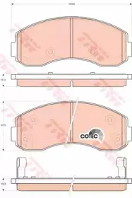 GDB3434 TRW Комплект тормозных колодок, дисковый тормоз